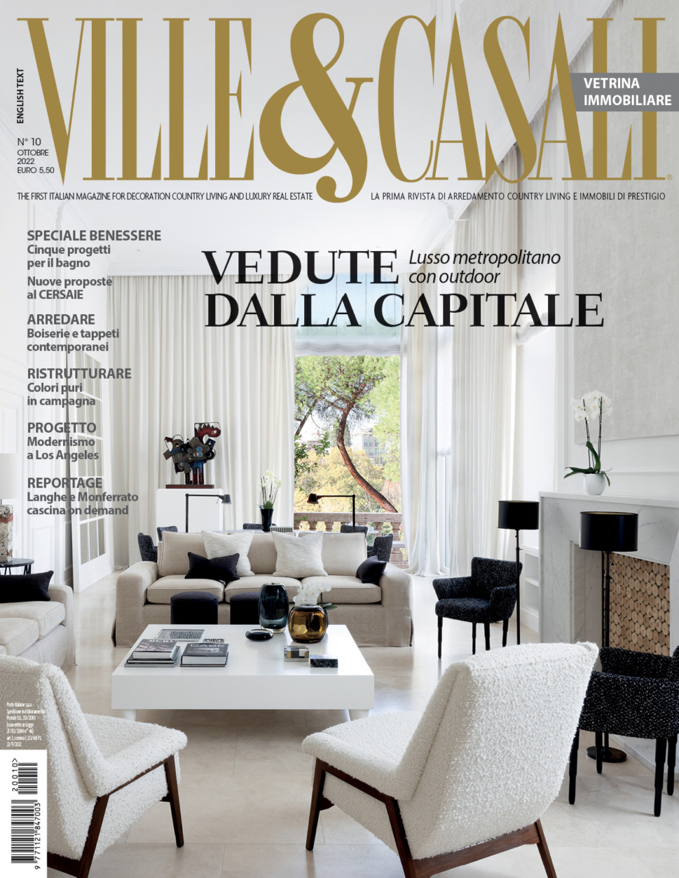 È in edicola il numero di ottobre 2022 di Ville&Casali - Ville&Casali